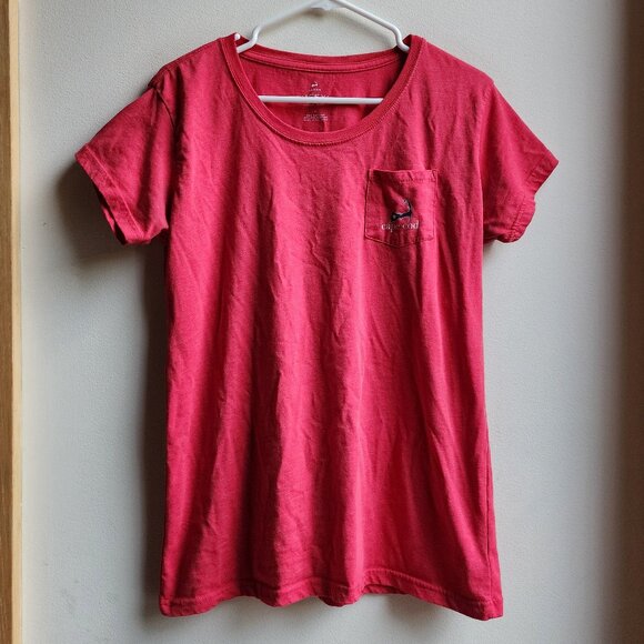 Cuffy's Cape Cod Red American Classic Scoop Neck T-Shirt Size Large - Picture 1 of 16